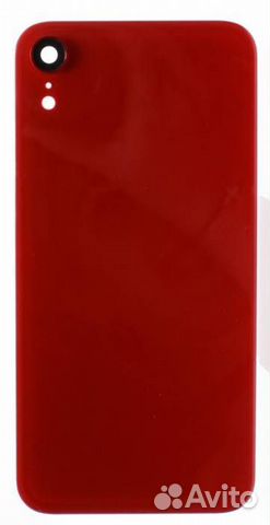 Задняя крышка для iPhone Xr Красная (со стеклом ка