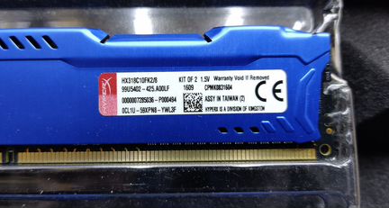 HyperX fury DDR3-1866 Kit 2x4gb (8gb) 2016год