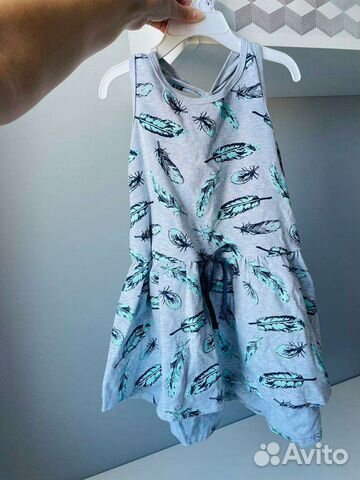 Новое платье-туника серое спинка-борцовка 7 лет