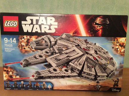 Lego Star Wars 75105 Сокол тысячелетия, новый