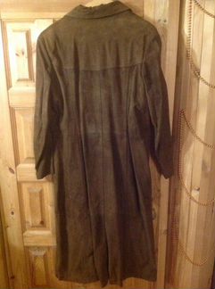 Женский замшевый плащ - пальто. Винтаж