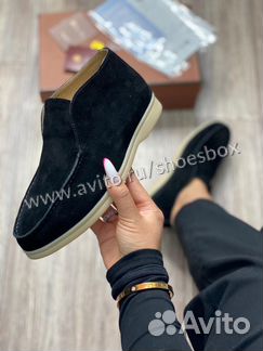 Лоферы лоро пиана черные