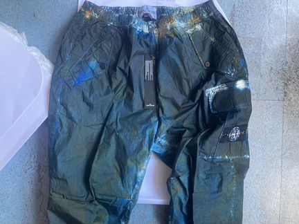 Stone Island/supreme camo nylon pants green