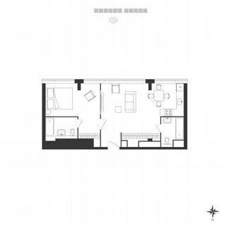 Апартаменты-студия, 56.5 м², 13/26 эт.