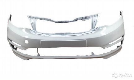 Бампер передний белый Киа Рио 2015-2017