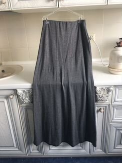 Юбка серая трикотажная.1 раз 44-46.osos