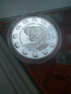 Бенин 1000 франков 2014,слоны