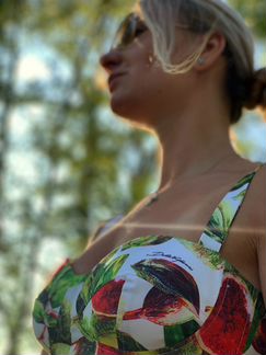 Платье из подписной ткани Dolce&Gabbana