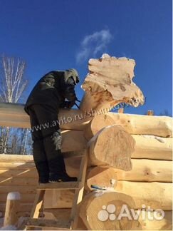 Сруб дома (дикий сруб)