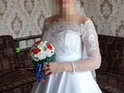 Свадебное платье 44-46 с рукавом