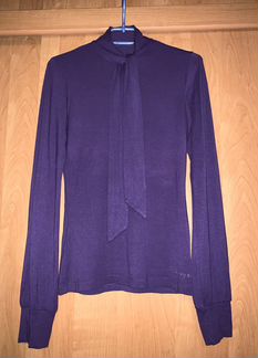 Фиолетовая водолазка с бантом s