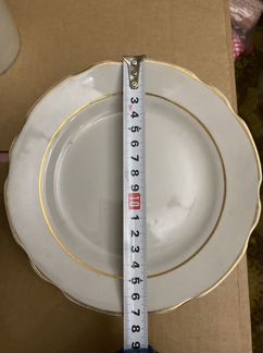 Салатная тарелка, фарфор из гдр, 6 шт