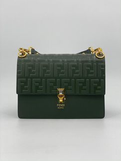 Новая женская сумка через плечо зеленая кожа Fendi