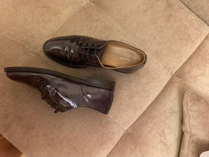 Ботинки Gant кожаные, лаковые, коричн-баклажан (37