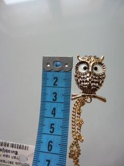 Новая золотистая брошь Eurobijoux сова на цепочке