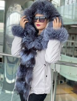 Парка с натуральным мехом