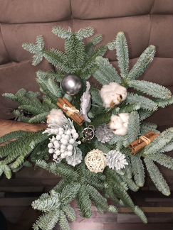 Букет новогодний из лапника датской пихты