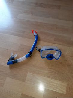 Маска с трубкой Shark, tempered glass силиконовая
