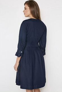 Платье джинсовое на запах, 44-46 размер