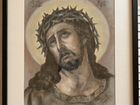 Картина, сухая пастель « Иисус в терновом венце»