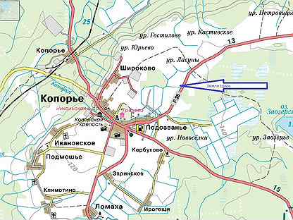 Карта копорья лен обл