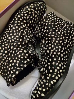 Ботильоны из кожи и меха пони