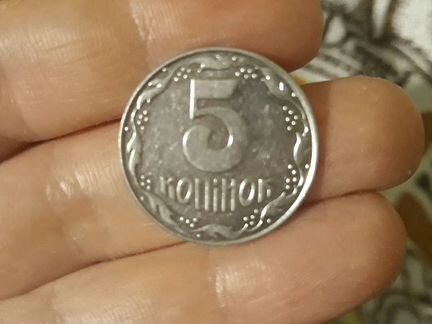 Монета 5 коп 1992 г Украина