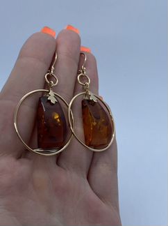 Советские золотые серьги