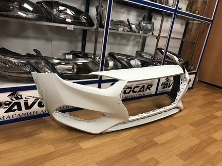 Бампер передний белый Хендай Солярис 2017 2020