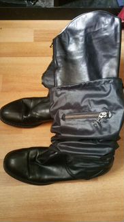 Fabi стильные кожаные сапоги плащевка