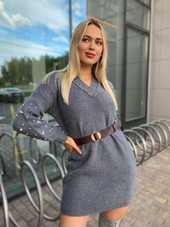 Легкое платье с люрексом - цвета