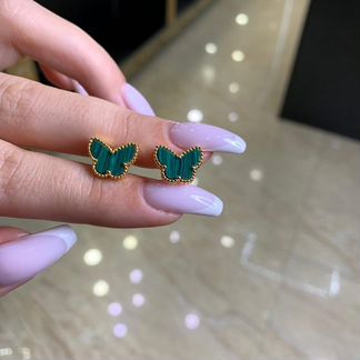 Серьги Van Cleef новые бабочки
