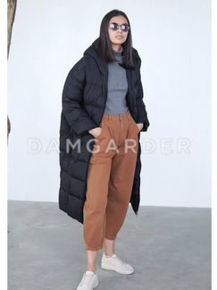 Пуховик одеяло новый черный зимний длинный