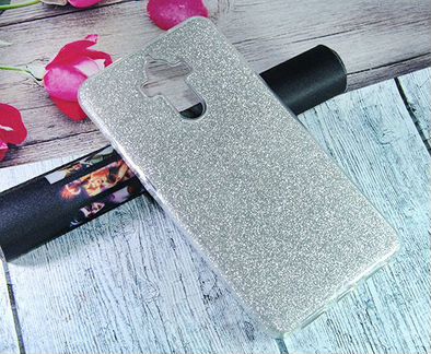Чехол-накладка для huawei Mate 9 jzzs Shinny 3в1 TPU серебро