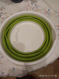 Силиконовое складное ведро