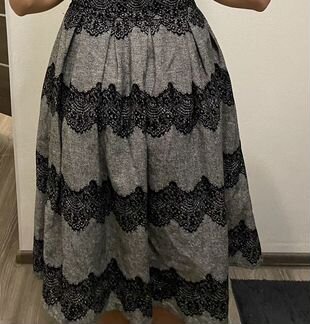 Юбка клеш миди