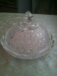 Масленка хрустальная