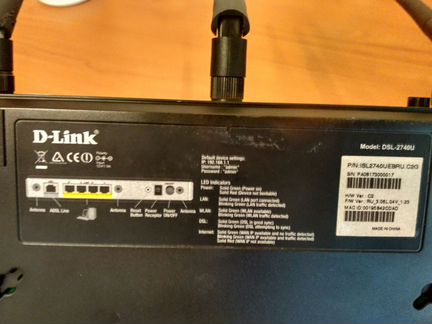 Wi-Fi Роутер D-Link DSL-2740U