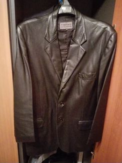 Versace мужской стильный кожаный пиджак