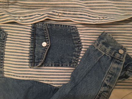 Рубашка джинсовая комби детская