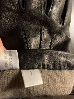 Мужские кожаные перчатки (новые) L