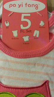 Набор из 5 предметов/боди, футболка, штанишки