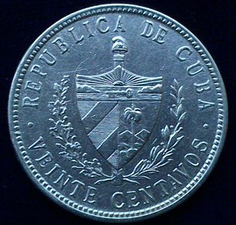 Куба 20 centavos 1949,1952 г