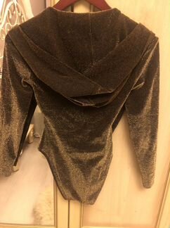 Боди с капюшоном нарядное