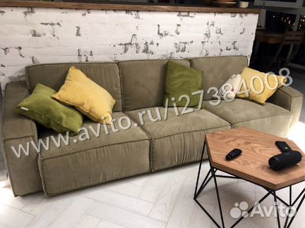 Глубокий и мягкий диван Naoto на пружинном блоке