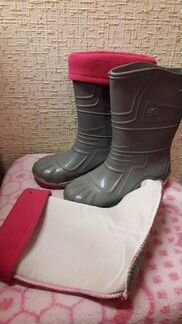 Сапоги резиновые детские, б/у