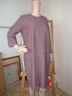 Платье вязаный трикотаж меланжевый полушерсть