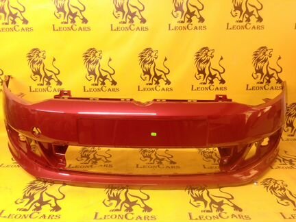 Бампер красный Volkswagen Polo дорестайлинг 10-15