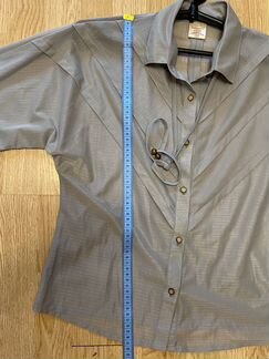 Блузка серебряная 46 р/М оверсайз