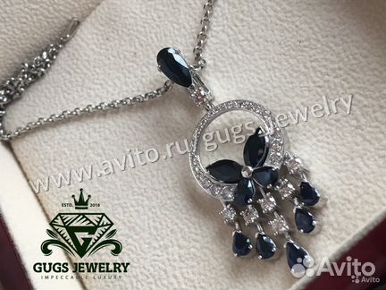 Роскошное колье с бриллиантами и сапфирами